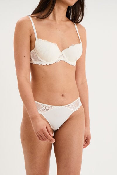 Culotte avec dentelle blanc femme