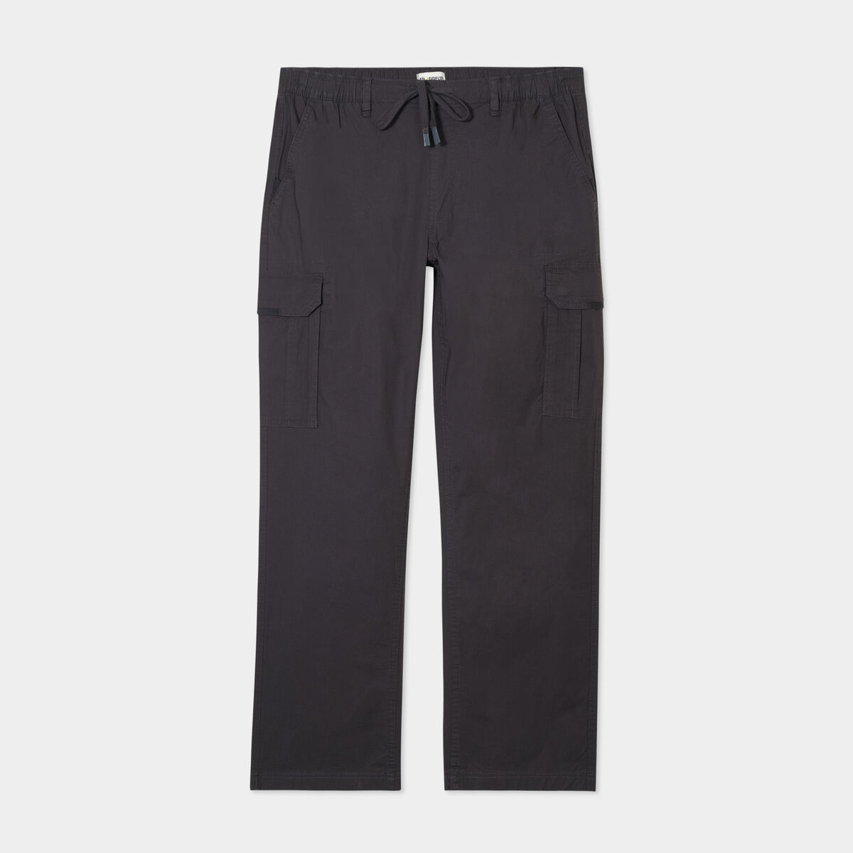 Pantalon cargo slim coton gris fonc&eacute; homme