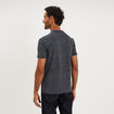 Polo slim manches courtes stretch bleu marine homme