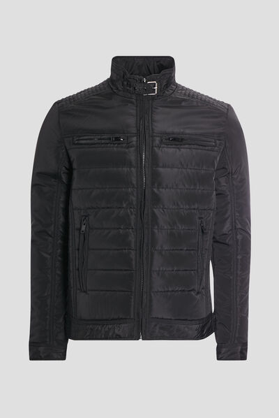 Blouson droite zippée noir homme