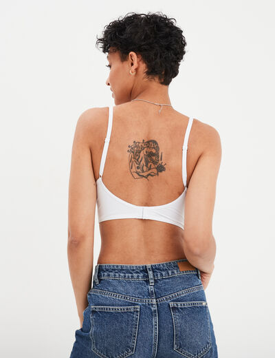 Soutien-gorge bustier blanc femme