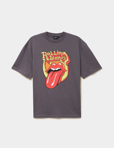 T-shirt manches courtes Rolling Stones gris homme