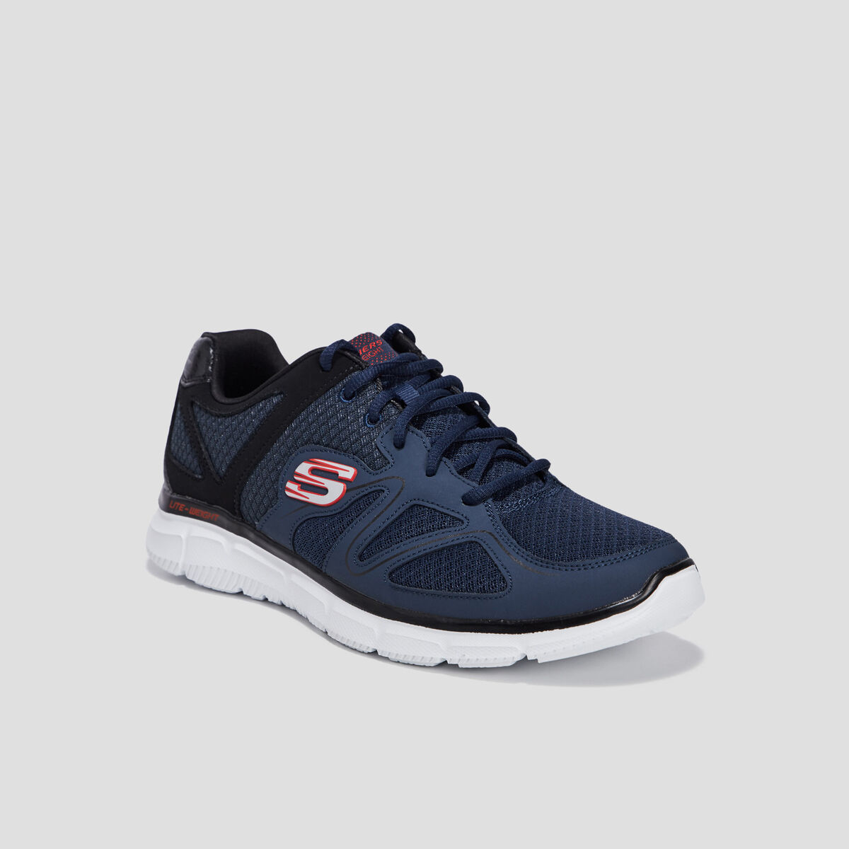 Baskets running Skechers Flash Point bleu marine homme