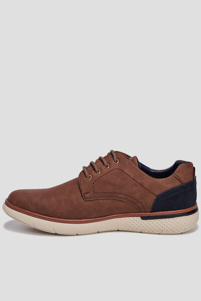 Derbies à lacets marron homme