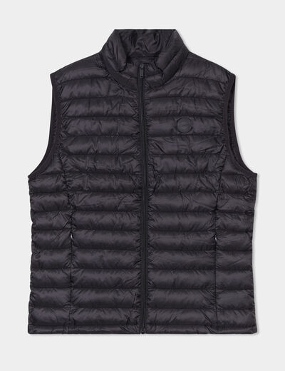 Doudoune sans manches l&eacute;g&egrave;re d&eacute;perlante noir homme