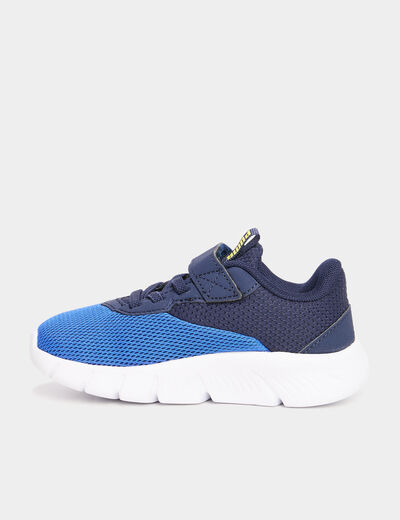 Baskets running à scratchs Puma bleu electrique garçon