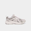 Baskets running &agrave; lacets gris argent homme