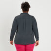 Chemise manches longues coupe ajustée noir femme grande taille