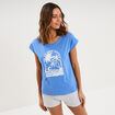 Ensemble pyjama short coton majoritaire bleu electrique femme