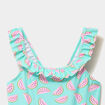 Maillot de bain une pi&egrave;ce &agrave; volants vert clair fille