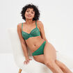 Soutien-gorge emboîtant micro dentelle vert menthe femme