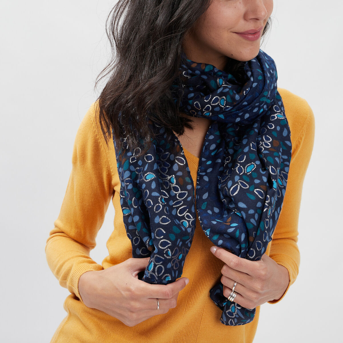 Foulard bleu femme