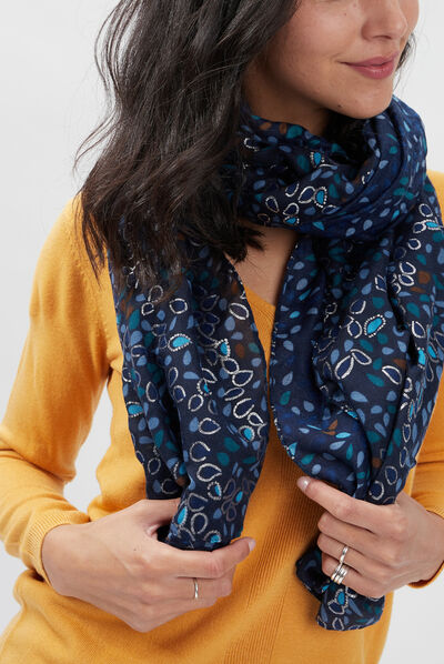 Foulard bleu femme