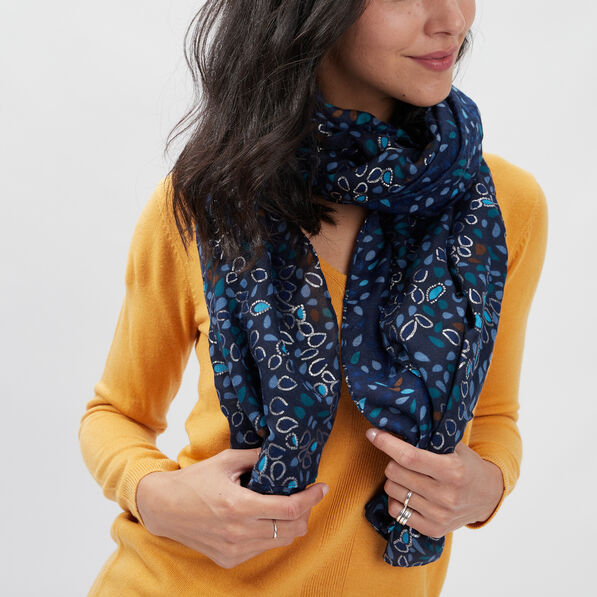 foulard bleu femme Foulard bleu femme