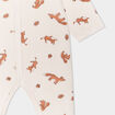 Pyjama dors-bien en velours ecru bébé
