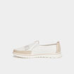 Mocassins pied large Confortissimo blanc femme