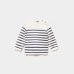 Pull marini&egrave;re col rond manches longues ivoire b&eacute;b&eacute; gar&ccedil;on