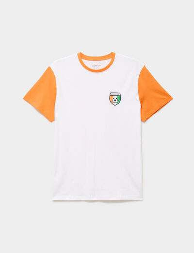T-shirt maillot football C&ocirc;te d'Ivoire blanc mixte