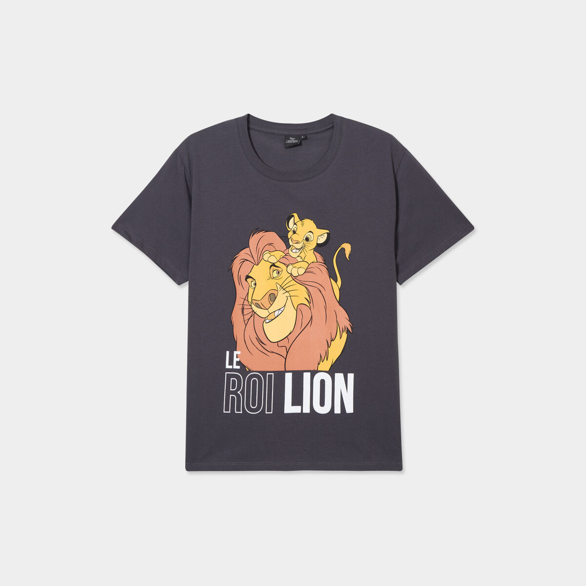T-shirt manches courtes Le Roi lion noir femme