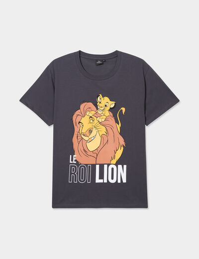 T-shirt manches courtes Le Roi lion noir femme