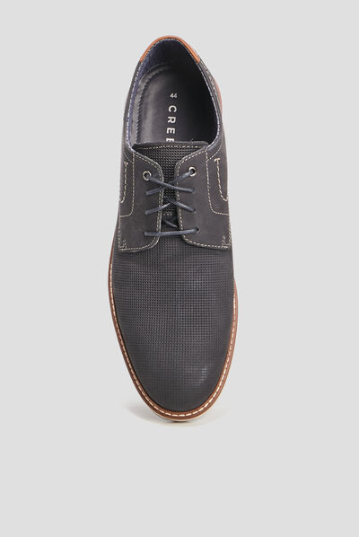 Derbies lacées bleu marine homme