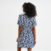 Robe col en V taille smockée Creeks blanc femme