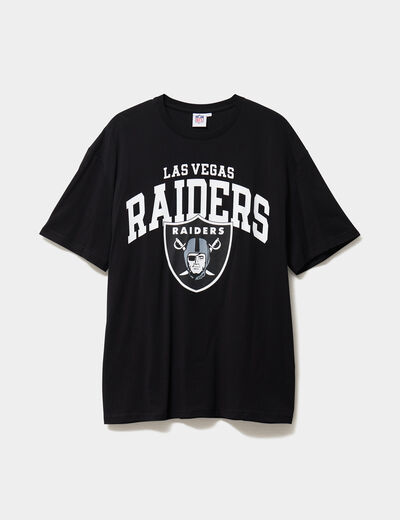 T-shirt manches courtes coton NFL noir homme
