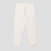 Pantalon jogging droit molleton ecru homme