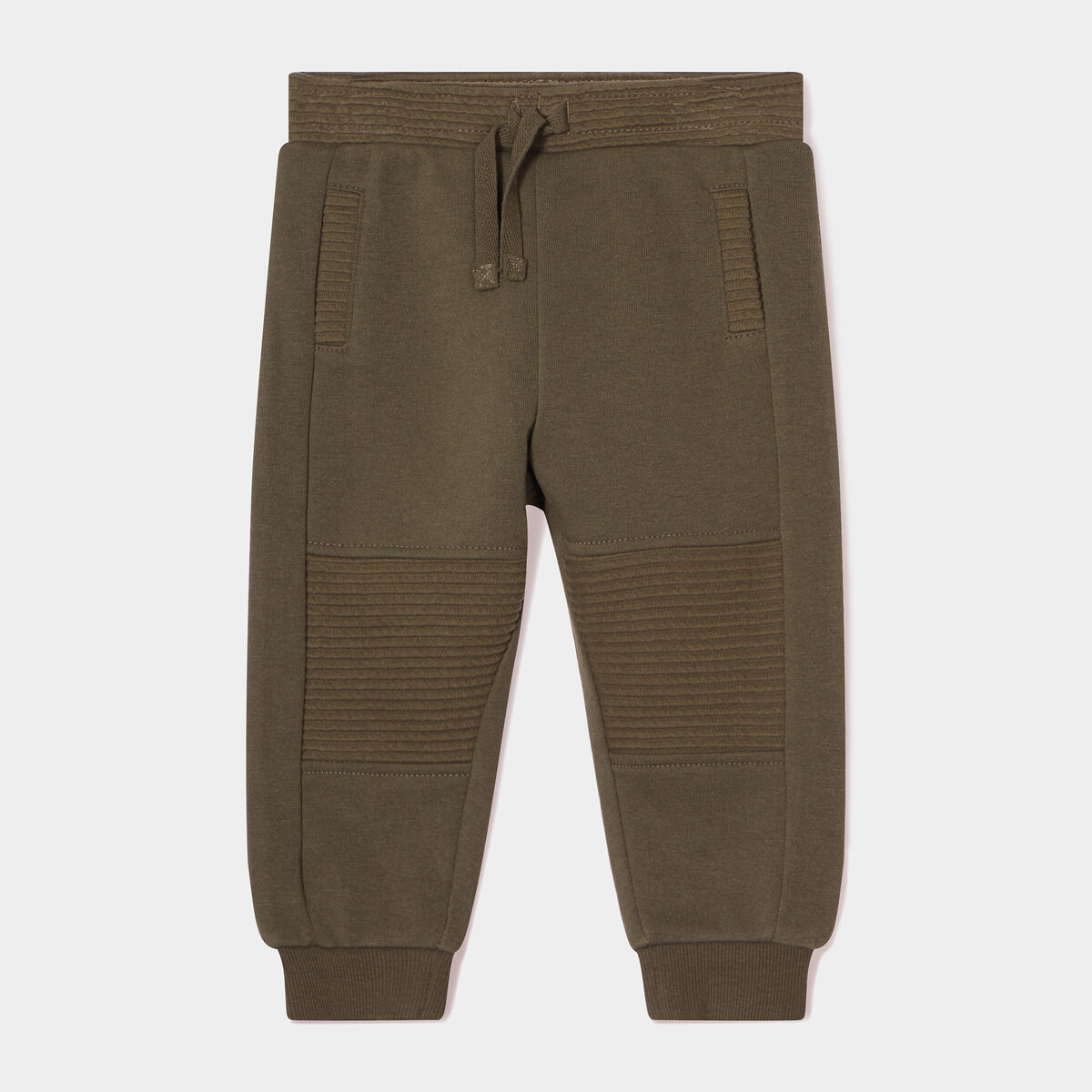 Jogging molleton taille élastiquée vert kaki bébé garçon