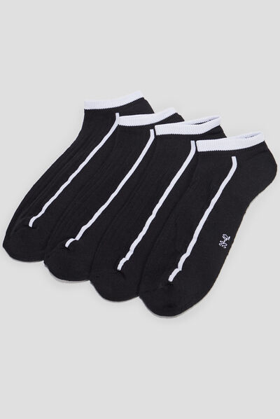 Lot 4 paires de chaussettes noir homme