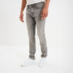 Jeans denim straight 5 poches Creeks denim gris homme