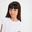 T-shirt manches courtes en coton blanc fille