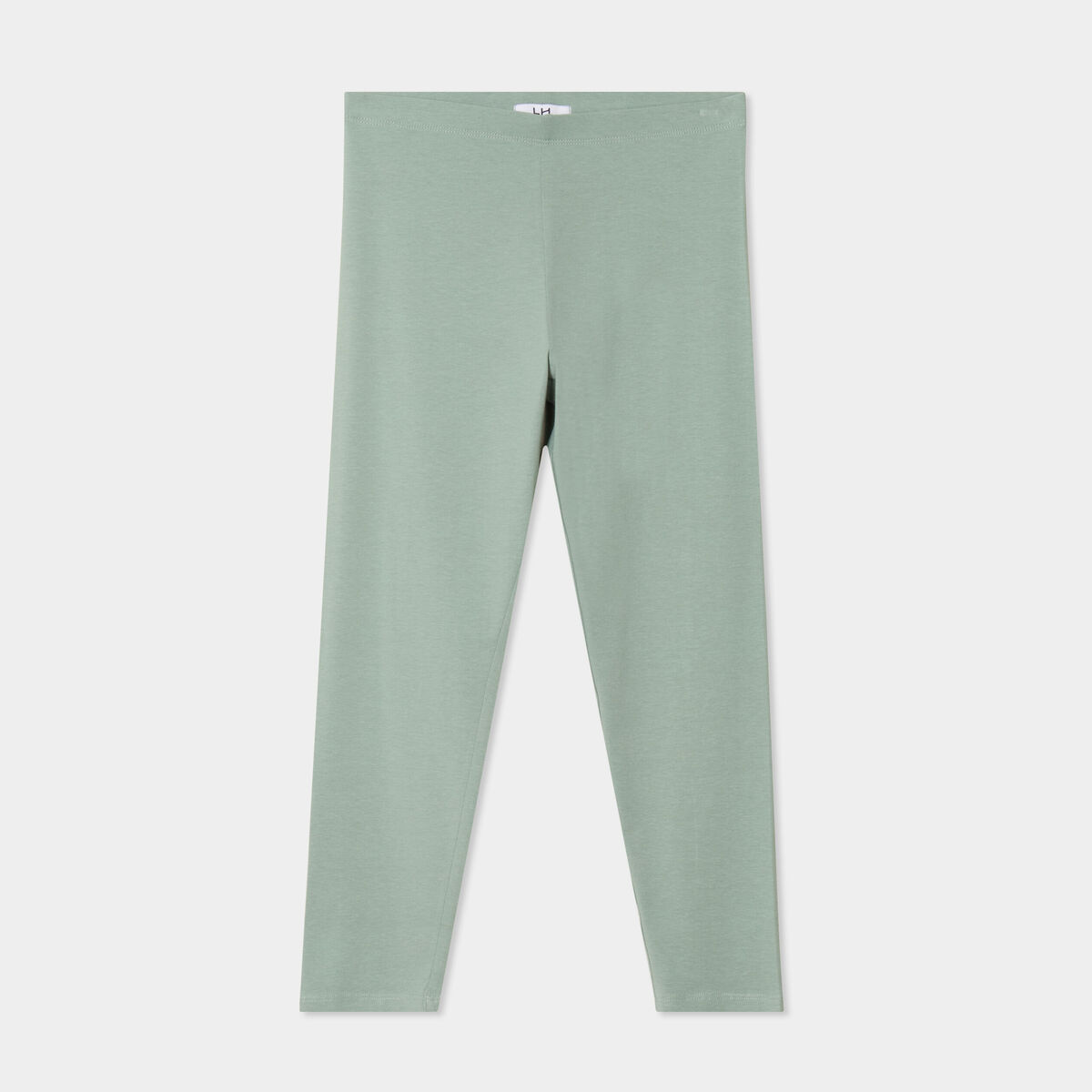 Legging 7/8 &egrave;me taille &eacute;lastiqu&eacute;e vert pastel femme