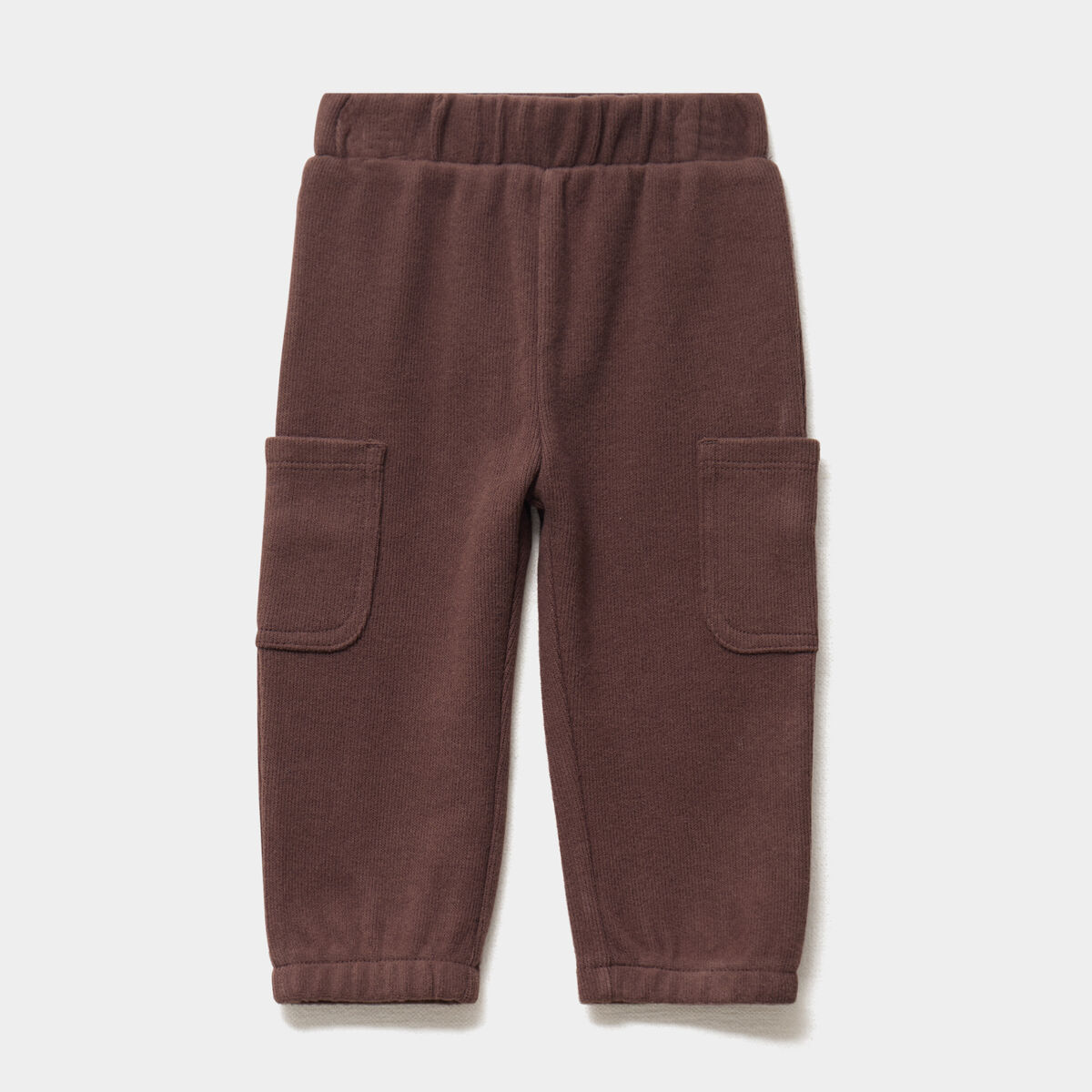 Pantalon maille 2 poches marron fonc&eacute; b&eacute;b&eacute; gar&ccedil;on