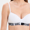 Soutien-gorge triangle microfibre blanc femme