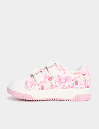 Tennis basses à scratchs multicolore bébé fille