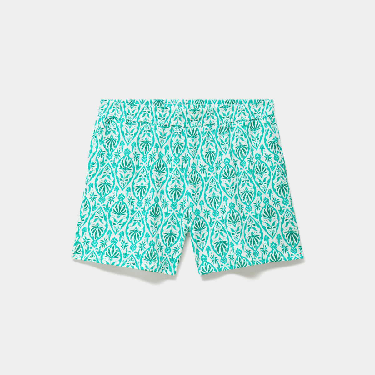 Short fluide taille &eacute;lastiqu&eacute;e ecru femme grande taille