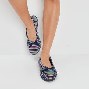chaussons ballerines isotoner multicolore femme Chaussons ballerines Isotoner multicolore femme