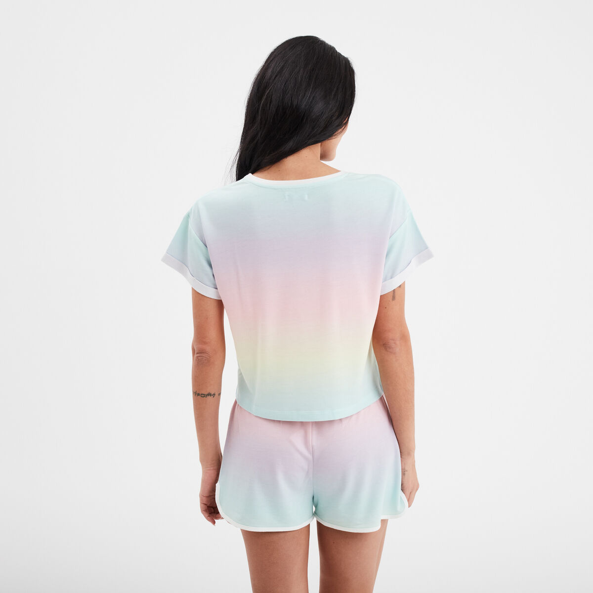 Ensemble pyjama 2 pièces multicolore femme