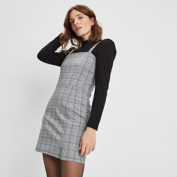 robe ajustee bretelles larges gris femme Robe ajustée bretelles larges gris femme