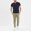 Pantalon chino slim coton vert kaki homme
