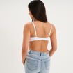 Soutien-gorge triangle padd&eacute; coton blanc femme
