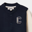 Gilet boutonn&eacute; col teddy manches longues bleu marine b&eacute;b&eacute; gar&ccedil;on