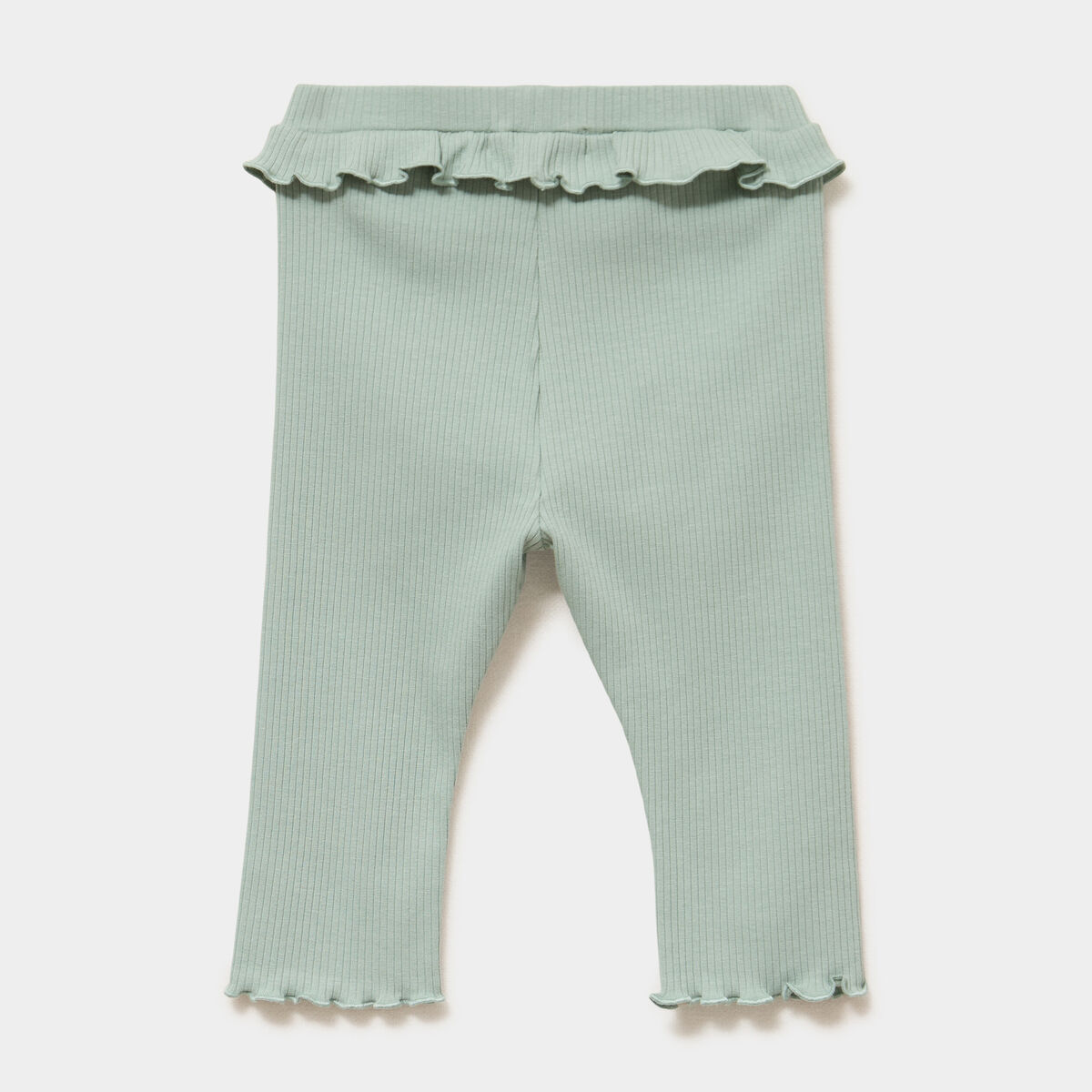 Legging c&ocirc;tel&eacute; &agrave; volants vert pastel b&eacute;b&eacute; fille