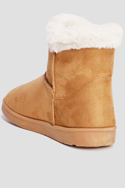 Bottines fourrées marron femme