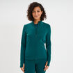 Veste de sport ajust&eacute;e avec fermeture vert canard femme