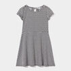 Robe patineuse manches courtes ecru fille