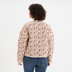 Veste matelassée col rond coton blanc femme