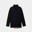 Pull col montant &agrave; boutons noir femme