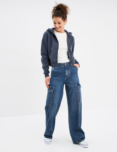 Pull côtelé manches longues Creeks blanc femme